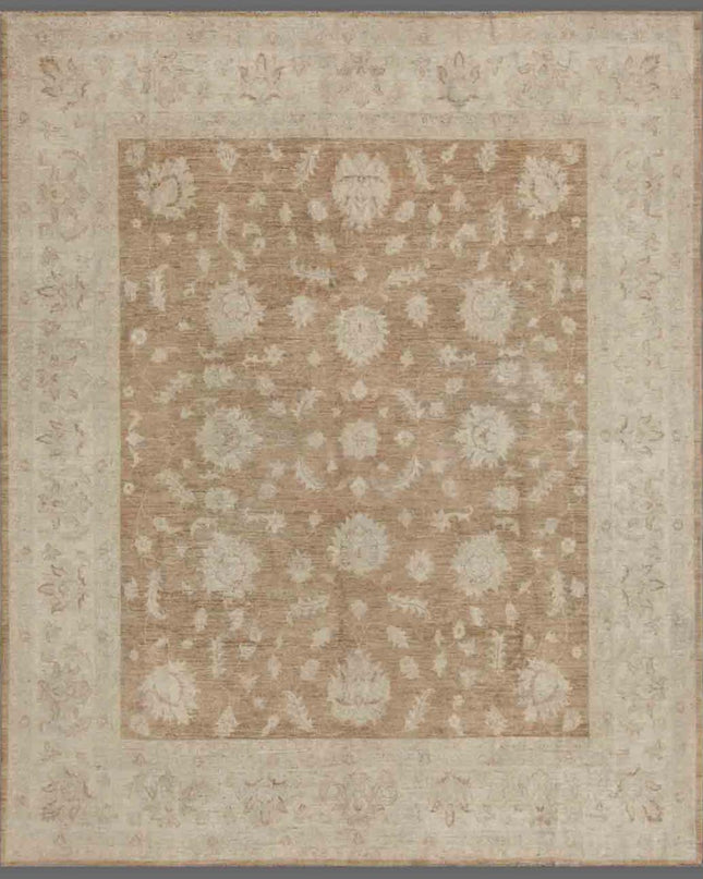 Serenity 8' 1" X 9' 8" Hand Knotted Wool Rug 8' 1" X 9' 8" (246 X 295) / Brown / Wool