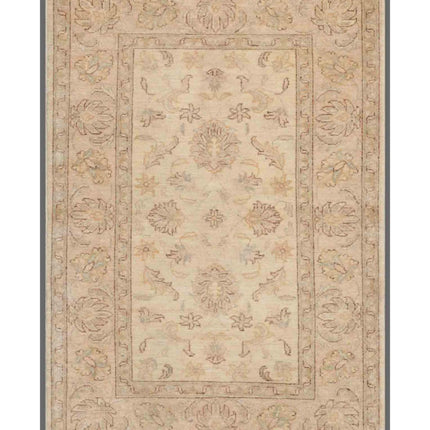 Serenity 3' 0" X 10' 2" Hand Knotted Wool Rug 3' 0" X 10' 2" (91 X 310) / Ivory / Wool