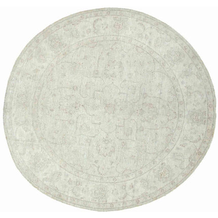 Serenity 7' 8" X 7' 11" Hand Knotted Wool Rug 7' 8" X 7' 11" (234 X 241) / Green / Wool