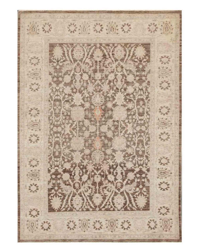 Serenity 6' 3" X 8' 8" Hand Knotted Wool Rug 6' 3" X 8' 8" (191 X 264) / Brown / Wool