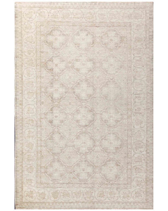Serenity 6' 2" X 9' 3" Hand Knotted Wool Rug 6' 2" X 9' 3" (188 X 282) / Grey / Wool