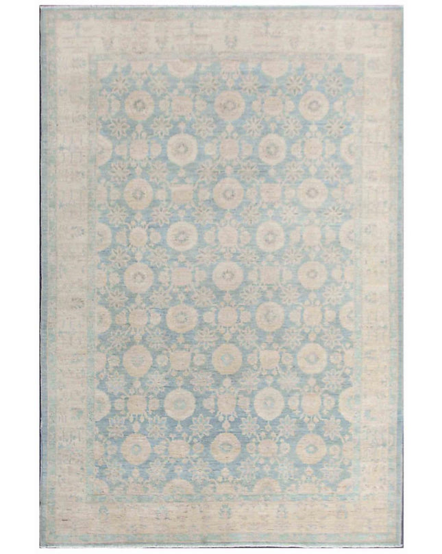 Serenity 6' 0" X 8' 9" Hand Knotted Wool Rug 6' 0" X 8' 9" (183 X 267) / Blue / Wool