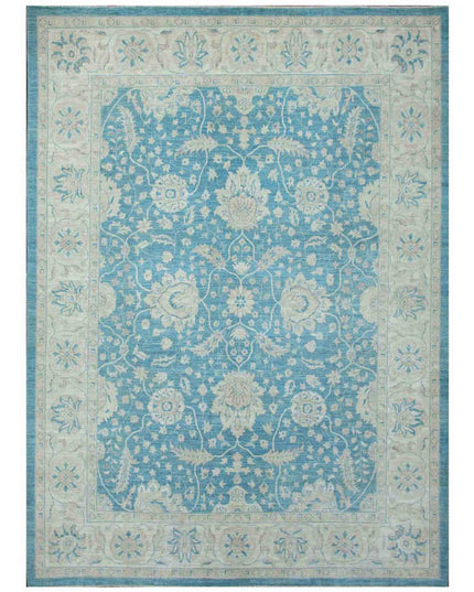 Serenity 7' 9" X 10' 6" Hand Knotted Wool Rug 7' 9" X 10' 6" (236 X 320) / Teal / Wool