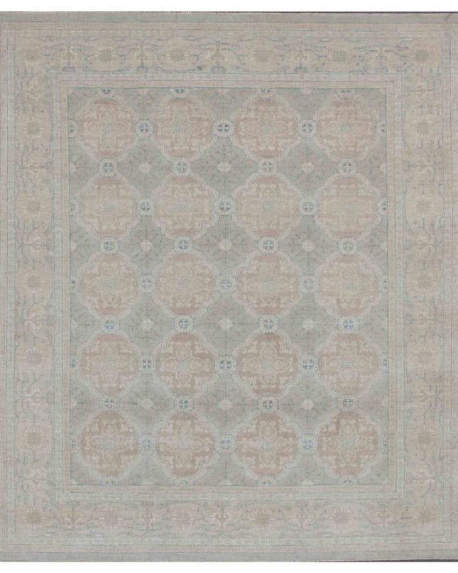 Serenity 8' 0" X 9' 0" Hand Knotted Wool Rug 8' 0" X 9' 0" (244 X 274) / Grey / Wool