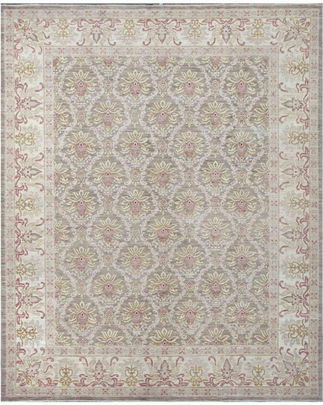 Serenity 8' 1" X 9' 9" Hand Knotted Wool Rug 8' 1" X 9' 9" (246 X 297) / Green / Wool