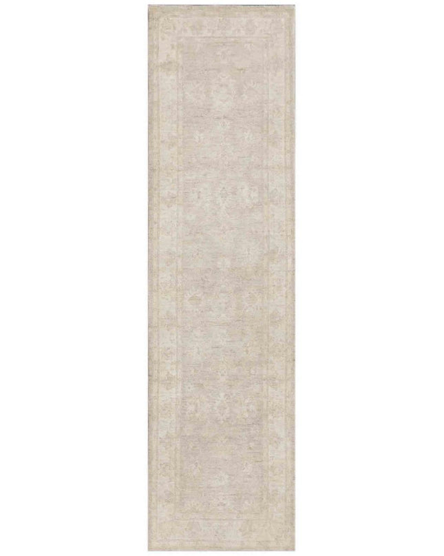 Serenity 2' 7" X 9' 3" Hand Knotted Wool Rug 2' 7" X 9' 3" (79 X 282) / Ivory / Wool