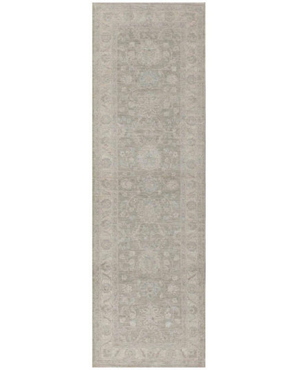 Serenity 2' 7" X 8' 3" Hand Knotted Wool Rug 2' 7" X 8' 3" (79 X 251) / Green / Wool