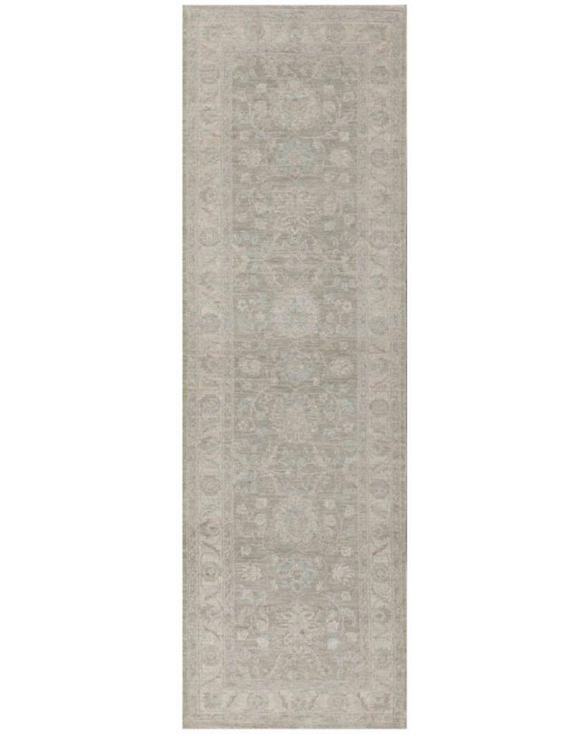 Serenity 2' 7" X 8' 3" Hand Knotted Wool Rug 2' 7" X 8' 3" (79 X 251) / Green / Wool