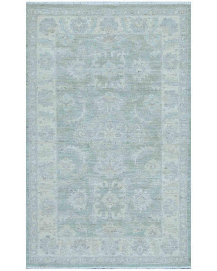 Serenity 3' 1" X 5' 0" Hand Knotted Wool Rug 3' 1" X 5' 0" (94 X 152) / Green / Wool
