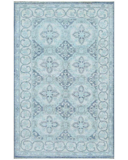 Serenity 3' 2" X 4' 10" Hand Knotted Wool Rug 3' 2" X 4' 10" (97 X 147) / Grey / Wool