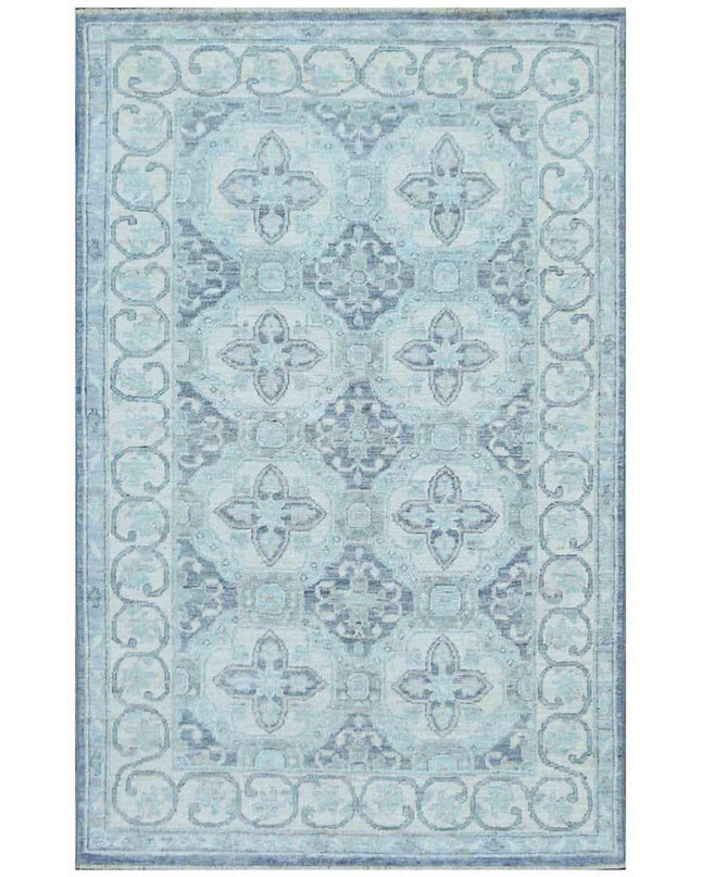 Serenity 3' 2" X 4' 10" Hand Knotted Wool Rug 3' 2" X 4' 10" (97 X 147) / Grey / Wool