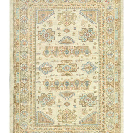 Serenity 4' 11" X 6' 8" Hand Knotted Wool Rug 4' 11" X 6' 8" (150 X 203) / Ivory / Wool