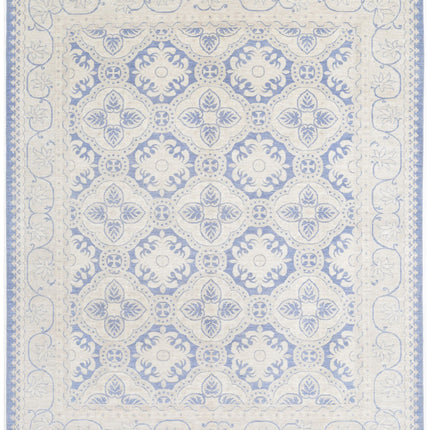 Serenity 8' 1" X 9' 8" Hand Knotted Wool Rug 8' 1" X 9' 8" (246 X 295) / Blue / Wool