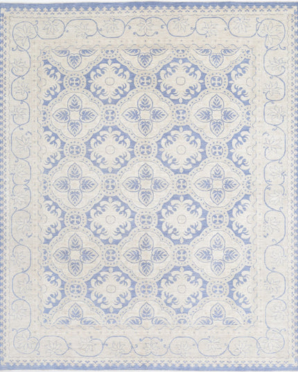 Serenity 8' 1" X 9' 8" Hand Knotted Wool Rug 8' 1" X 9' 8" (246 X 295) / Blue / Wool