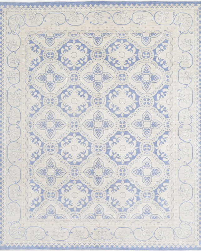 Serenity 8' 1" X 9' 8" Hand Knotted Wool Rug 8' 1" X 9' 8" (246 X 295) / Blue / Wool