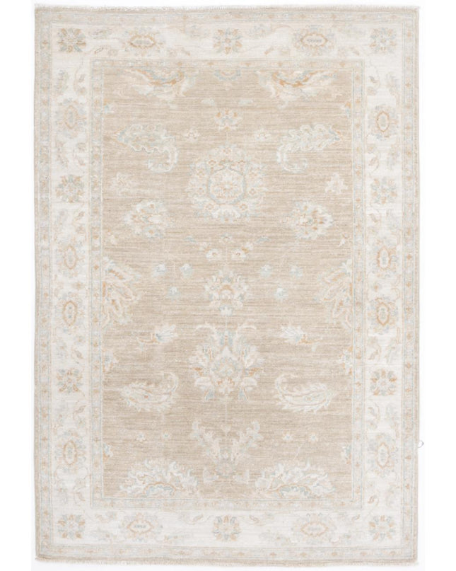 Serenity 3' 3" X 4' 10" Hand Knotted Wool Rug 3' 3" X 4' 10" (99 X 147) / Taupe / Wool
