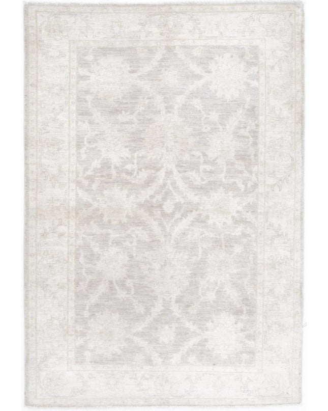 Serenity 3' 3" X 4' 9" Hand Knotted Wool Rug 3' 3" X 4' 9" (99 X 145) / Grey / Wool