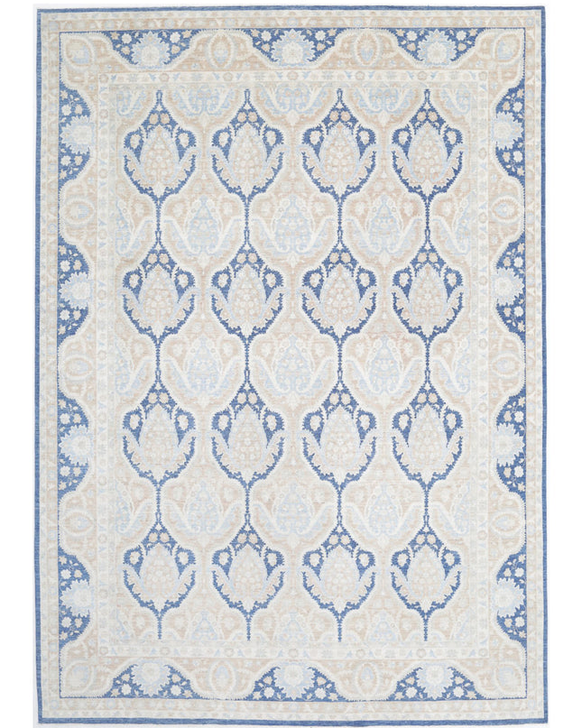 Serenity 9' 8" X 13' 7" Hand Knotted Wool Rug 9' 8" X 13' 7" (295 X 414) / Blue / Wool