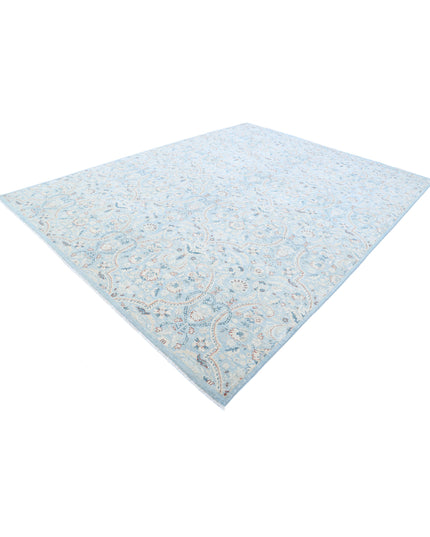 Serenity 8' 9" X 11' 7" Hand Knotted Wool Rug 8' 9" X 11' 7" (267 X 353) / Teal / Wool