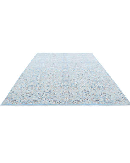 Serenity 8' 9" X 11' 7" Hand Knotted Wool Rug 8' 9" X 11' 7" (267 X 353) / Teal / Wool