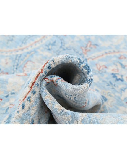 Serenity 8' 9" X 11' 7" Hand Knotted Wool Rug 8' 9" X 11' 7" (267 X 353) / Teal / Wool