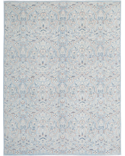 Serenity 8' 9" X 11' 7" Hand Knotted Wool Rug 8' 9" X 11' 7" (267 X 353) / Teal / Wool