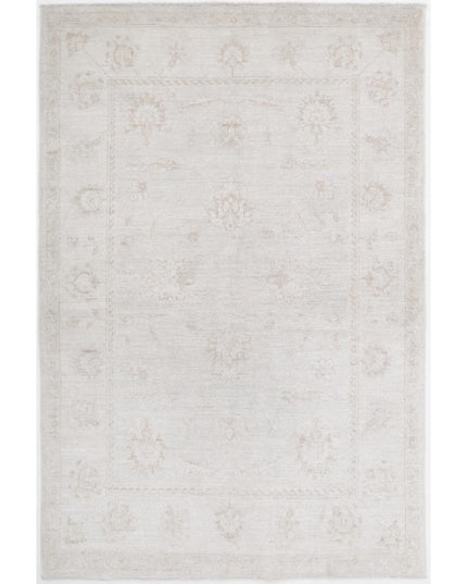 Serenity 4' 0" X 6' 0" Hand Knotted Wool Rug 4' 0" X 6' 0" (122 X 183) / Teal / Wool