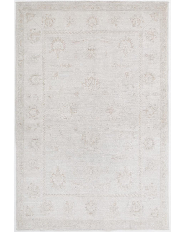 Serenity 4' 0" X 6' 0" Hand Knotted Wool Rug 4' 0" X 6' 0" (122 X 183) / Teal / Wool