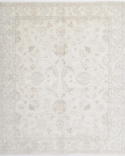 Serenity 7' 10" X 9' 8" Hand Knotted Wool Rug 7' 10" X 9' 8" (239 X 295) / Ivory / Wool