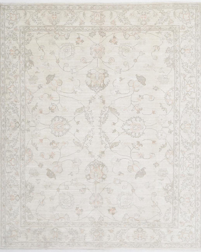 Serenity 7' 10" X 9' 8" Hand Knotted Wool Rug 7' 10" X 9' 8" (239 X 295) / Ivory / Wool