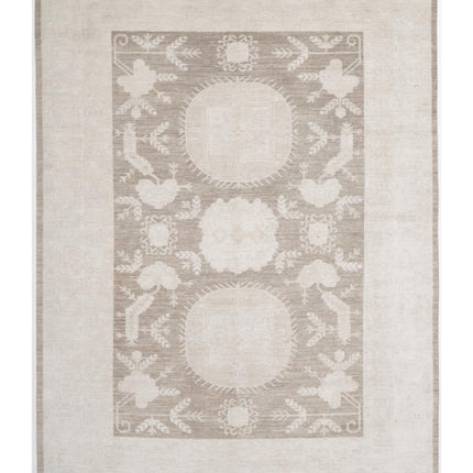 Serenity 10' 0" X 13' 8" Hand Knotted Wool Rug 10' 0" X 13' 8" (305 X 417) / Brown / Wool