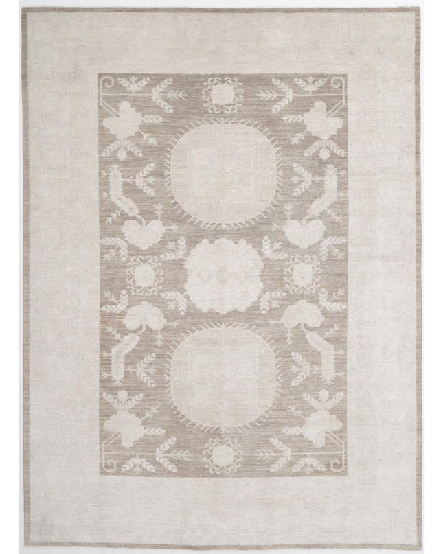 Serenity 10' 0" X 13' 8" Hand Knotted Wool Rug 10' 0" X 13' 8" (305 X 417) / Brown / Wool