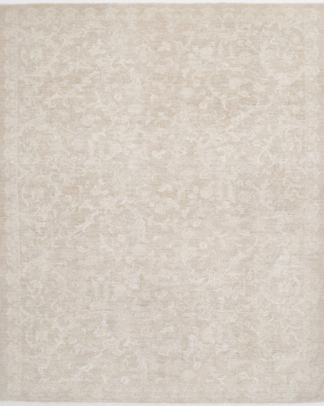 Serenity 9' 11" X 12' 6" Hand Knotted Wool Rug 9' 11" X 12' 6" (302 X 381) / Brown / Wool