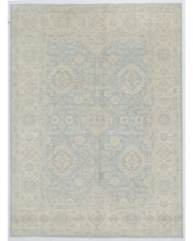 Serenity 6' 2" X 8' 4" Hand Knotted Wool Rug 6' 2" X 8' 4" (188 X 254) / Blue / Wool