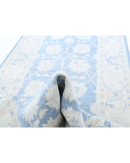 Serenity 4' 1" X 35' 11" Hand Knotted Wool Rug 4' 1" X 35' 11" (124 X 1095) / Blue / Wool