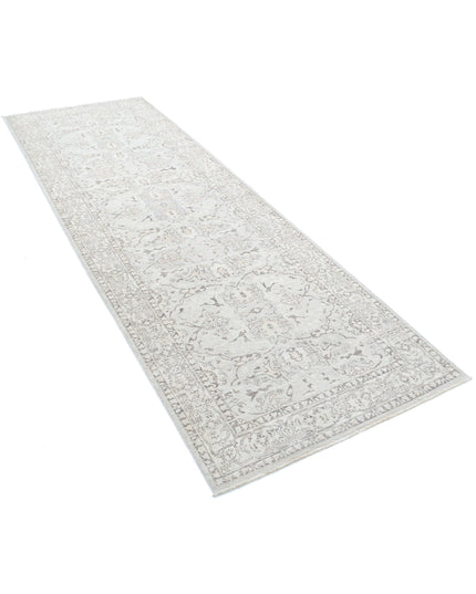 Serenity 3' 4" X 9' 10" Hand Knotted Wool Rug 3' 4" X 9' 10" (101 X 300) / Ivory / Wool