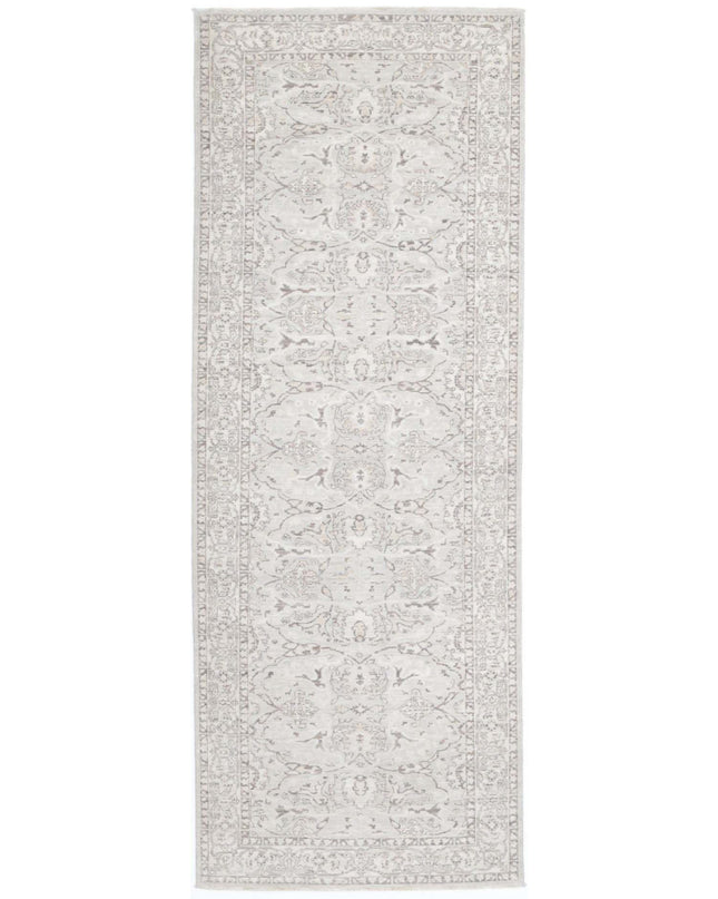Serenity 3' 4" X 9' 10" Hand Knotted Wool Rug 3' 4" X 9' 10" (101 X 300) / Ivory / Wool