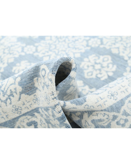 Serenity 4' 4" X 6' 6" Hand Knotted Wool Rug 4' 4" X 6' 6" (132 X 198) / Blue / Wool