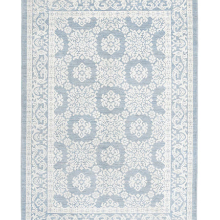 Serenity 4' 4" X 6' 6" Hand Knotted Wool Rug 4' 4" X 6' 6" (132 X 198) / Blue / Wool
