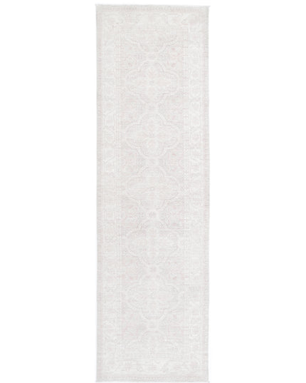 Serenity 3' 0" X 10' 7" Hand Knotted Wool Rug 3' 0" X 10' 7" (91 X 322) / Grey / Wool