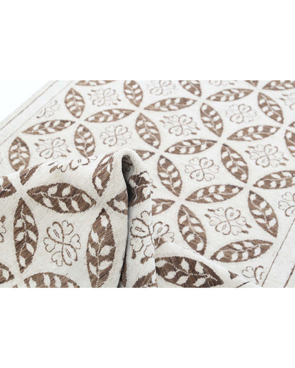 Serenity 3' 9" X 16' 2" Hand Knotted Wool Rug 3' 9" X 16' 2" (114 X 493) / Ivory / Wool