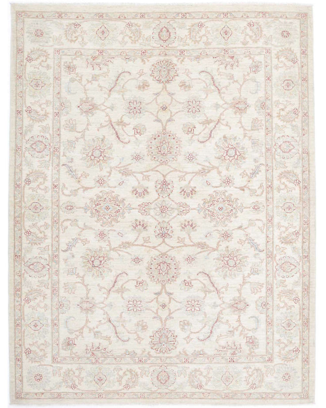 Serenity 5' 7" X 7' 4" Hand Knotted Wool Rug 5' 7" X 7' 4" (170 X 223) / Ivory / Wool