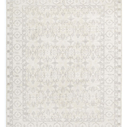 Serenity 6' 0" X 7' 9" Hand Knotted Wool Rug 6' 0" X 7' 9" (183 X 236) / Ivory / Wool