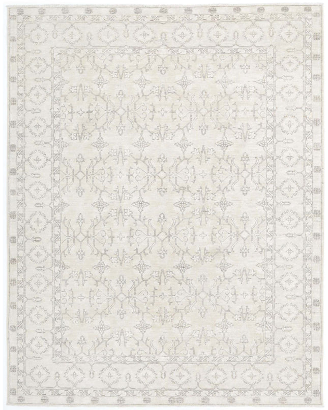 Serenity 6' 0" X 7' 9" Hand Knotted Wool Rug 6' 0" X 7' 9" (183 X 236) / Ivory / Wool