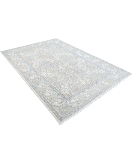 Serenity 6' 3" X 9' 1" Hand Knotted Wool Rug 6' 3" X 9' 1" (191 X 277) / Ivory / Wool
