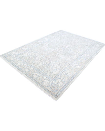 Serenity 6' 3" X 9' 1" Hand Knotted Wool Rug 6' 3" X 9' 1" (191 X 277) / Ivory / Wool