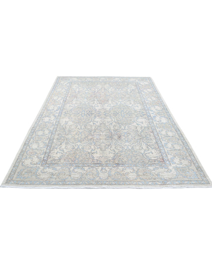 Serenity 6' 3" X 9' 1" Hand Knotted Wool Rug 6' 3" X 9' 1" (191 X 277) / Ivory / Wool