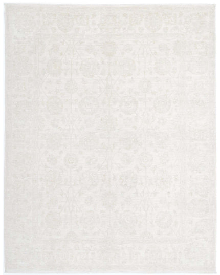 Serenity 7' 10" X 9' 11" Hand Knotted Wool Rug 7' 10" X 9' 11" (239 X 302) / Ivory / Wool