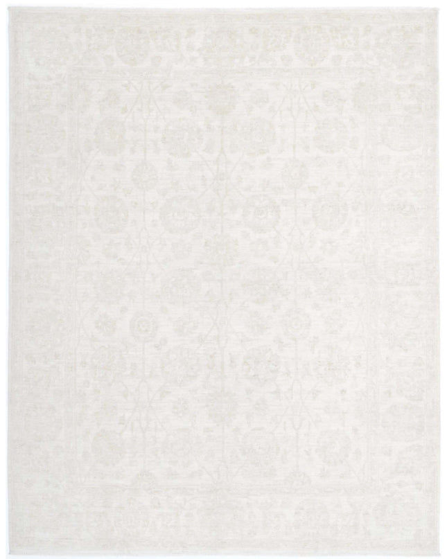Serenity 7' 10" X 9' 11" Hand Knotted Wool Rug 7' 10" X 9' 11" (239 X 302) / Ivory / Wool