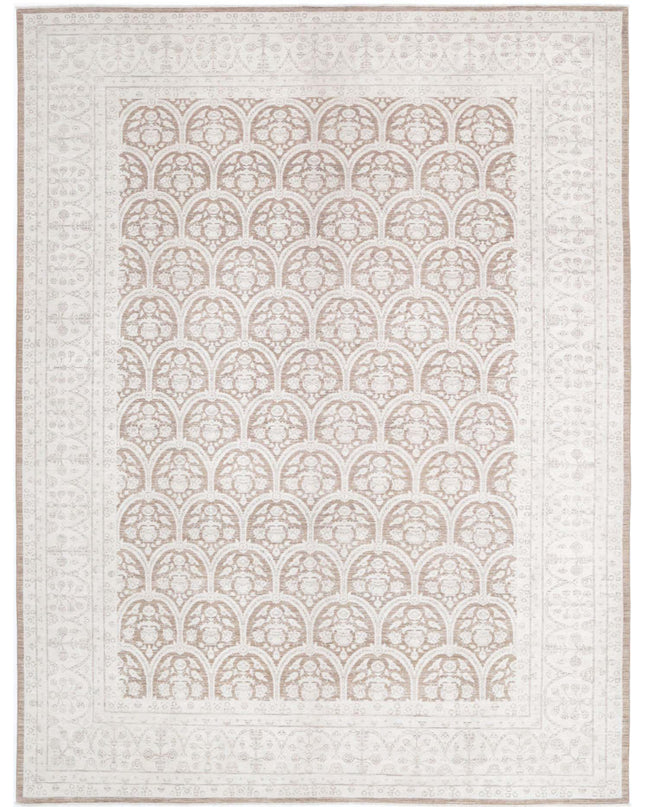 Serenity 10' 1" X 13' 4" Hand Knotted Wool Rug 10' 1" X 13' 4" (307 X 406) / Brown / Wool